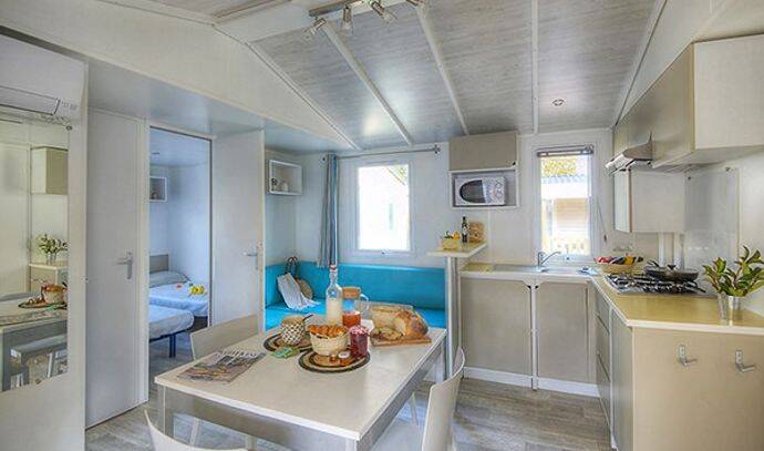 Mobil-home | Premium | 3 Ch. | 6 pers. | Terrasse surélevée | A/C | TV 6