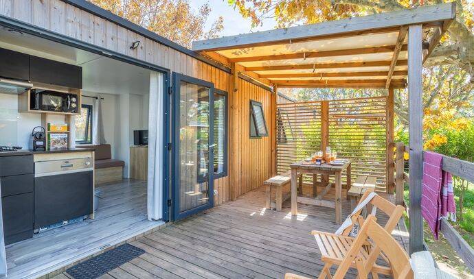 Mobil-home | Premium | 3 Ch. | 6 pers. | Terrasse surélevée | A/C | TV 3