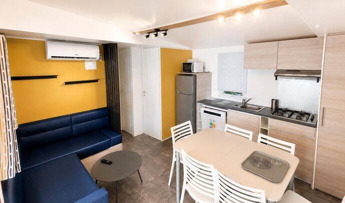 Mobil-home | Premium | 3 Ch. | 6 pers. | Terrasse surélevée | A/C | TV 3