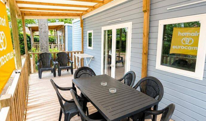 Mobil-home | Premium | 3 Ch. | 6 pers. | Terrasse surélevée | A/C | TV 1