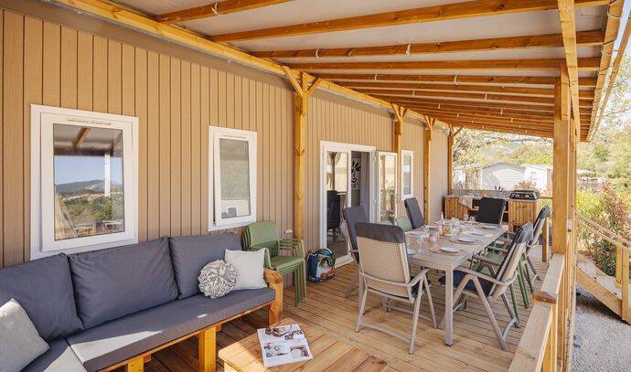 Mobil-home | Premium | 4 Ch. | 8 pers. | Terrasse Lounge | A/C 1