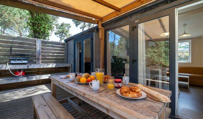 Mobil-home | Ultimate | 2 Ch. | 4 pers. | Terrasse couverte | A/C | TV 2