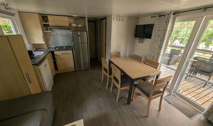 Mobil-home | Premium Exclusive | 3 Ch. | 6/8 pers. | Terrasse surélevée | A/C | TV 3