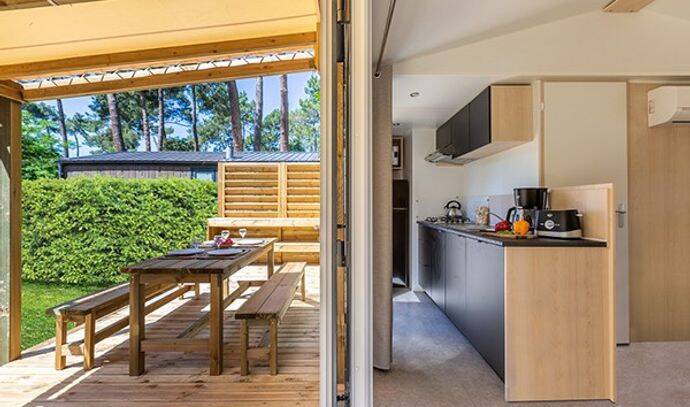 Mobil-home | Premium Exclusive | 3 Ch. | 6 pers. | Terrasse surélevée | A/C | TV 1