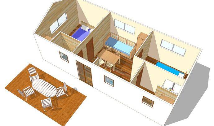 Mobil-home | Classic | 2 Ch. | 4 pers. | Terrasse simple 8