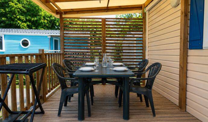 Mobil-home | Classic | 2 Ch. | 4 pers. | Terrasse surélevée | A/C | TV 1