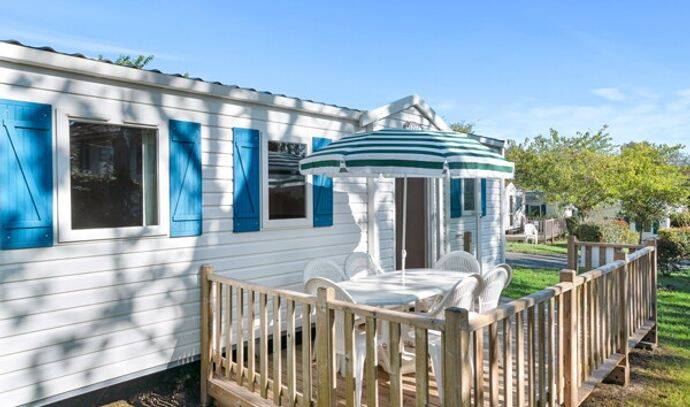 Mobil-home | Classic | 3 Ch. | 6/8 pers. | Terrasse surélevée non couverte | A/C 0