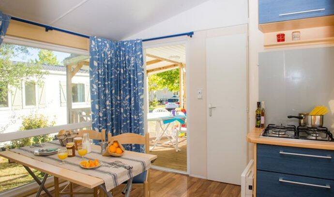 Mobil-home | Comfort | 1 Ch. | 2 pers. | Terrasse surélevée | A/C | TV 1
