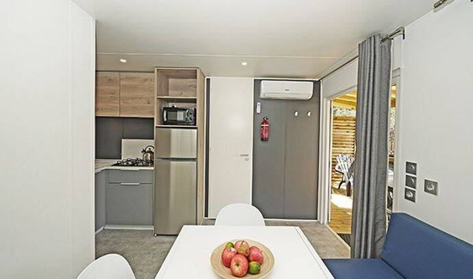 Mobil-home | Premium | 3 Ch. | 6 pers. | Terrasse surélevée | A/C 3