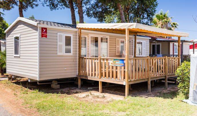 Mobil-home | Comfort | 2 Ch. | 4/6 pers. | Terrasse surélevée | A/C | TV 1