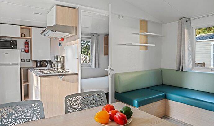 Mobil-home | Comfort | 2 Ch. | 4/6 pers. | Terrasse surélevée | A/C | TV 1