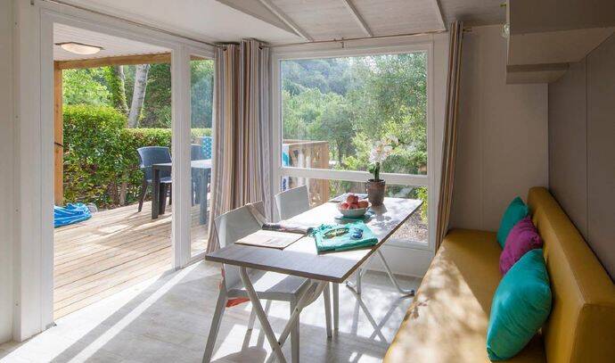 Mobil-home | Comfort | 2 Ch. | 4/6 pers. | Terrasse surélevée | A/C | TV 1