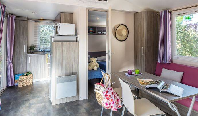 Mobil-home | Comfort | 2 Ch. | 4/6 pers. | Terrasse surélevée | A/C | TV 3