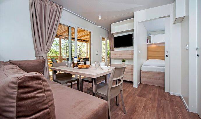 Mobil-home | Comfort | 2 Ch. | 4/6 pers. | Terrasse surélevée | A/C | TV 2
