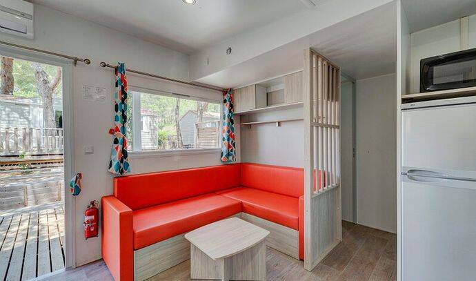 Mobil-home | Comfort | 3 Ch. | 6 pers. | Terrasse surélevée non couverte | A/C 3