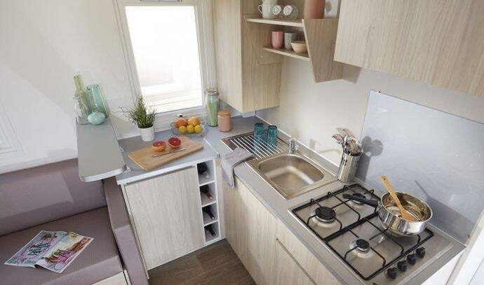 Mobil-home | Comfort | 3 Ch. | 6 pers. | Terrasse surélevée | A/C 6