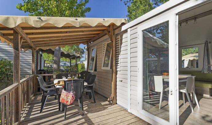 Mobil-home | Comfort | 3 Ch. | 6 pers. | Terrasse surélevée | A/C 2