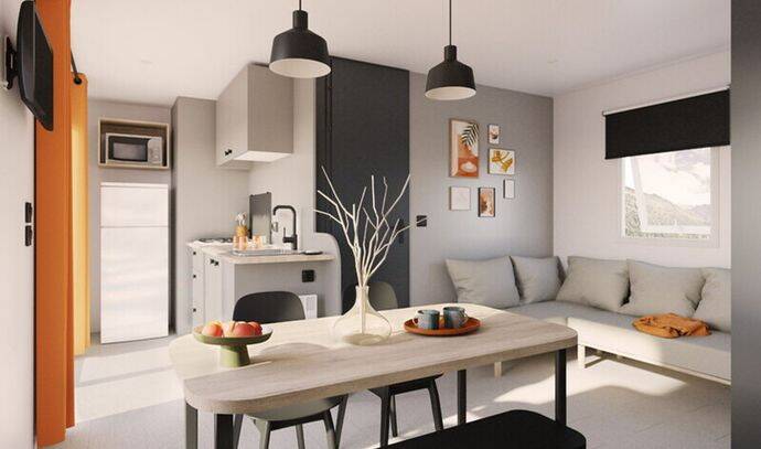 Mobil-home | Comfort | 3 Ch. | 6 pers. | Terrasse surélevée | A/C 1