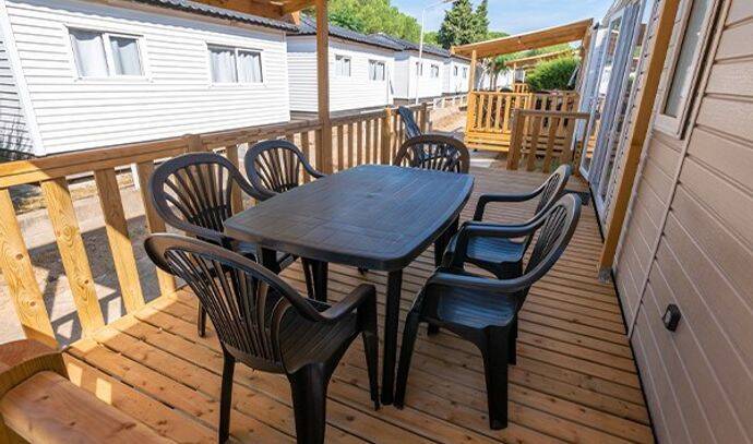Mobil-home | Comfort | 3 Ch. | 6 pers. | Terrasse surélevée | A/C 3