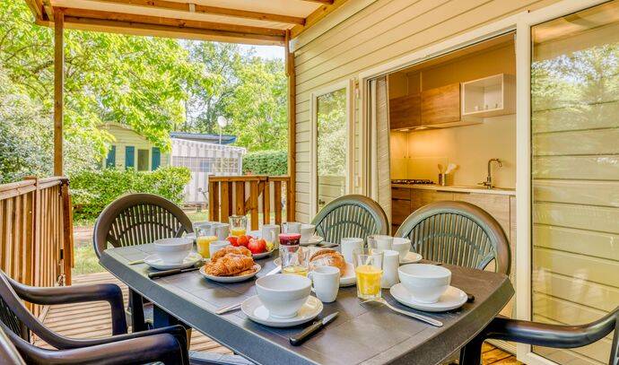 Mobil-home | Comfort | 3 Ch. | 6 pers. | Terrasse surélevée | A/C 1