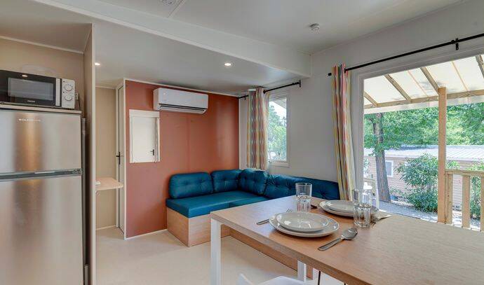 Mobil-home | Premium | 3 Ch. | 6 pers. | Terrasse surélevée | A/C 3