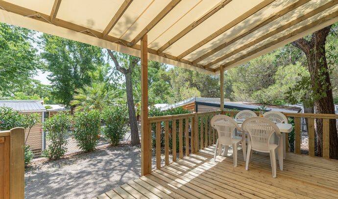 Mobil-home | Premium | 3 Ch. | 6 pers. | Terrasse surélevée | A/C 2