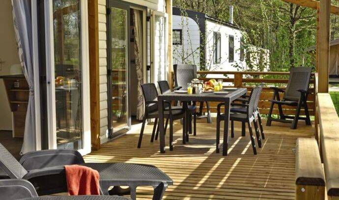 Mobil-home | Premium | 3 Ch. | 6/8 pers. | Terrasse surélevée | A/C 1