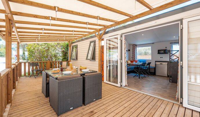 Mobil-home | Premium | 4 Ch. | 8 pers. | Terrasse Lounge | A/C | TV 1