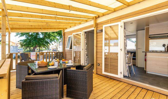 Mobil-home | Premium | 2 Ch. | 4 pers. | Terrasse surélevée | A/C | TV 4