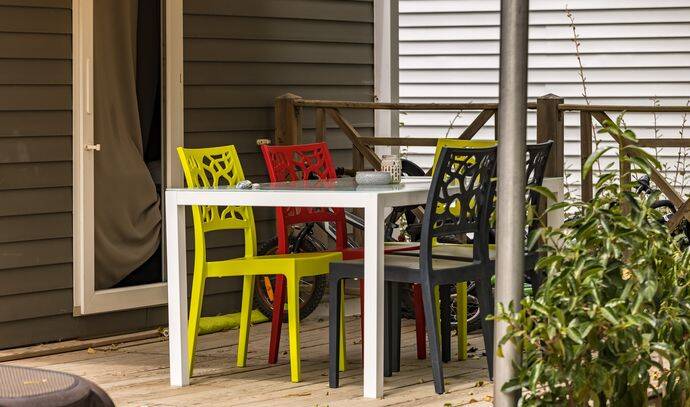 Mobil-home | Premium | 2 Ch. | 5 pers. | Terrasse surélevée | A/C | TV 1
