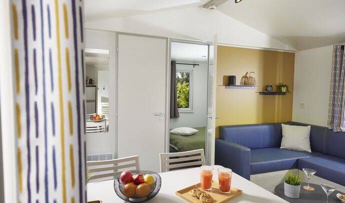 Mobil-home | Premium | 3 Ch. | 6 pers. | Terrasse surélevée | A/C | TV 3