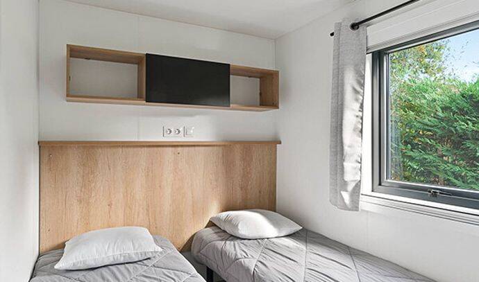 Mobil-home | Premium | 2 Ch. | 4 pers. | Terrasse surélevée | A/C | TV 5