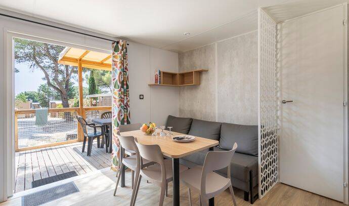 Mobil-home | Premium | 2 Ch. | 4 pers. | Terrasse surélevée | A/C | TV 4