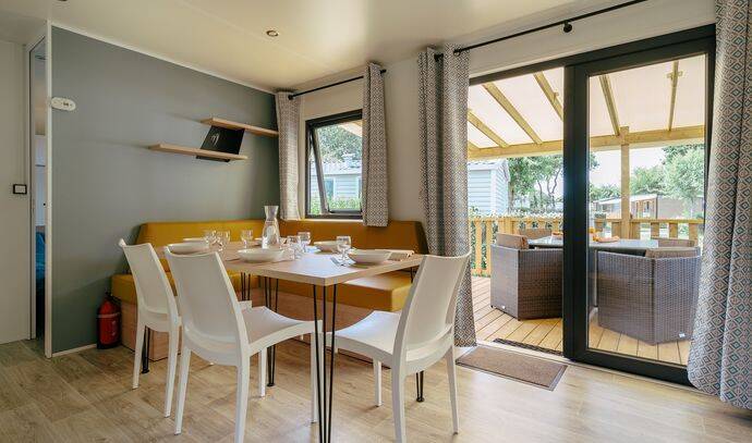 Mobil-home | Premium | 3 Ch. | 6 pers. | Terrasse Lounge | A/C 3