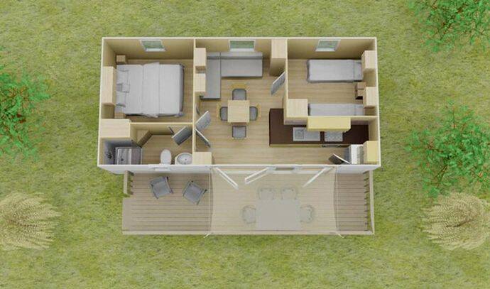 Mobil-home | Premium | 2 Ch. | 4 pers. | Terrasse Lounge 6