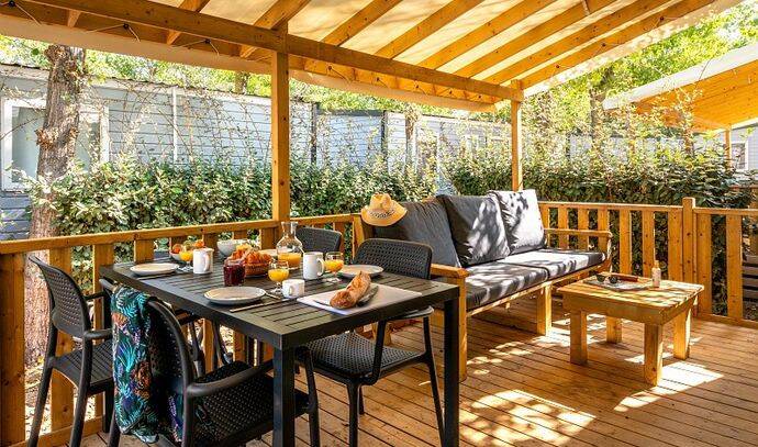 Mobil-home | Premium | 2 Ch. | 4 pers. | Terrasse Lounge | A/C 1