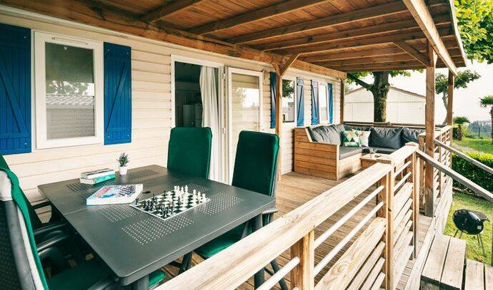 Mobil-home | Premium | 2 Ch. | 5 pers. | Terrasse Lounge | A/C 1