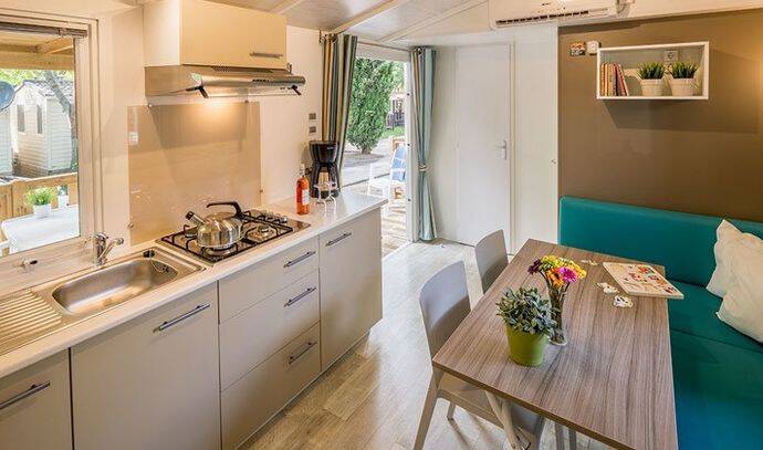 Mobil-home | Premium | 2 Ch. | 5 pers. | Terrasse Lounge | A/C 2