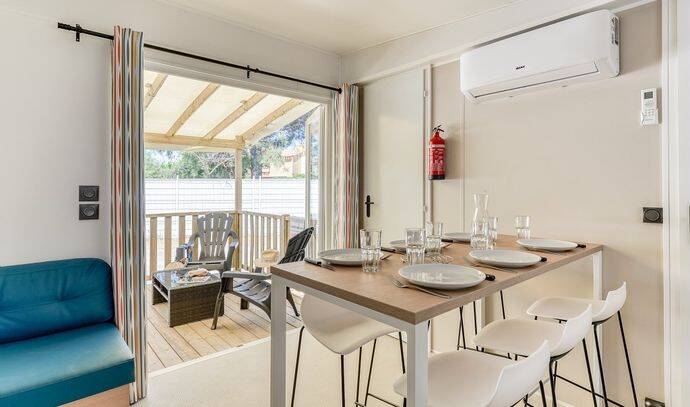 Mobil-home | Premium | 3 Ch. | 6 pers. | Terrasse surélevée | A/C 2