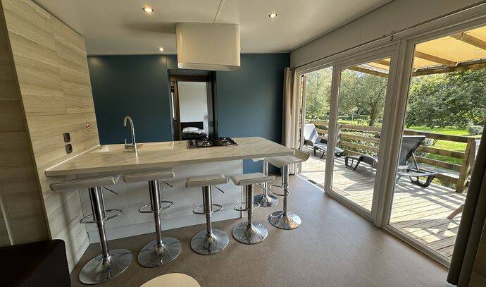 Mobil-home | Premium | 3 Ch. | 6 pers. | Terrasse surélevée | A/C 3