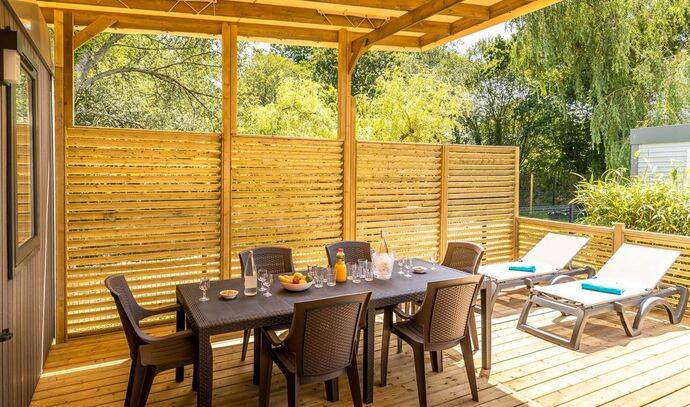 Mobil-home | Premium | 3 Ch. | 6 pers. | Terrasse surélevée | TV 1
