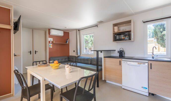 Mobil-home | Premium | 3 Ch. | 6 pers. | Terrasse surélevée | A/C | TV 3