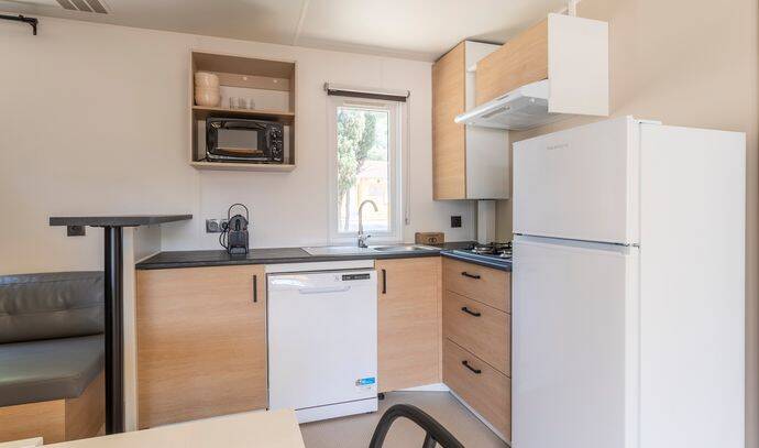 Mobil-home | Premium | 3 Ch. | 6 pers. | Terrasse surélevée | A/C | TV 5