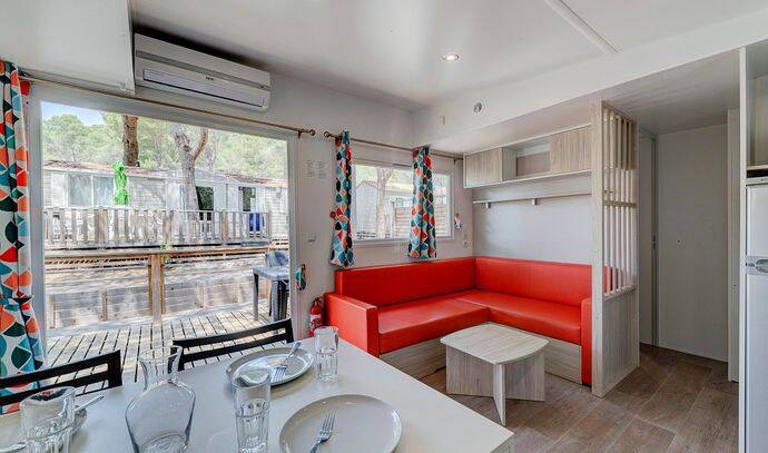 Mobil-home | Premium | 3 Ch. | 6 pers. | Terrasse Lounge | A/C 2