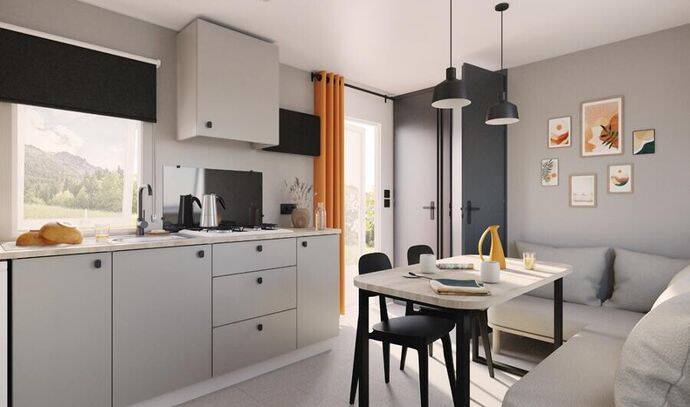 Mobil-home | Premium | 3 Ch. | 6 pers. | Terrasse Lounge | A/C 2