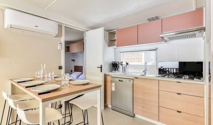 Mobil-home | Premium | 3 Ch. | 6 pers. | Terrasse Lounge | A/C 2
