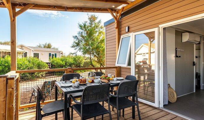 Mobil-home | Premium | 3 Ch. | 6 pers. | Terrasse Lounge | A/C | TV 2
