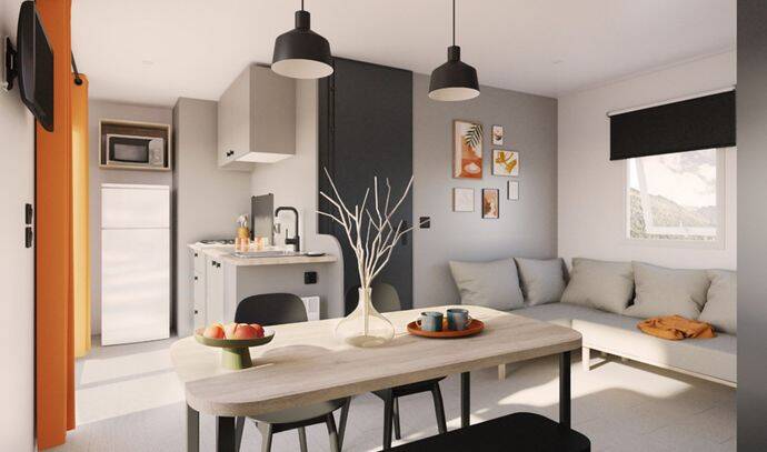 Mobil-home | Premium | 3 Ch. | 6 pers. | Terrasse Lounge | A/C | TV 5