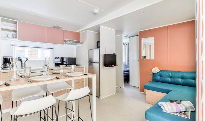 Mobil-home | Premium | 3 Ch. | 6 pers. | Terrasse Lounge | A/C | TV 3