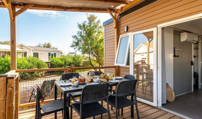 Mobil-home | Premium | 3 Ch. | 6 pers. | Terrasse Lounge | A/C | TV 3